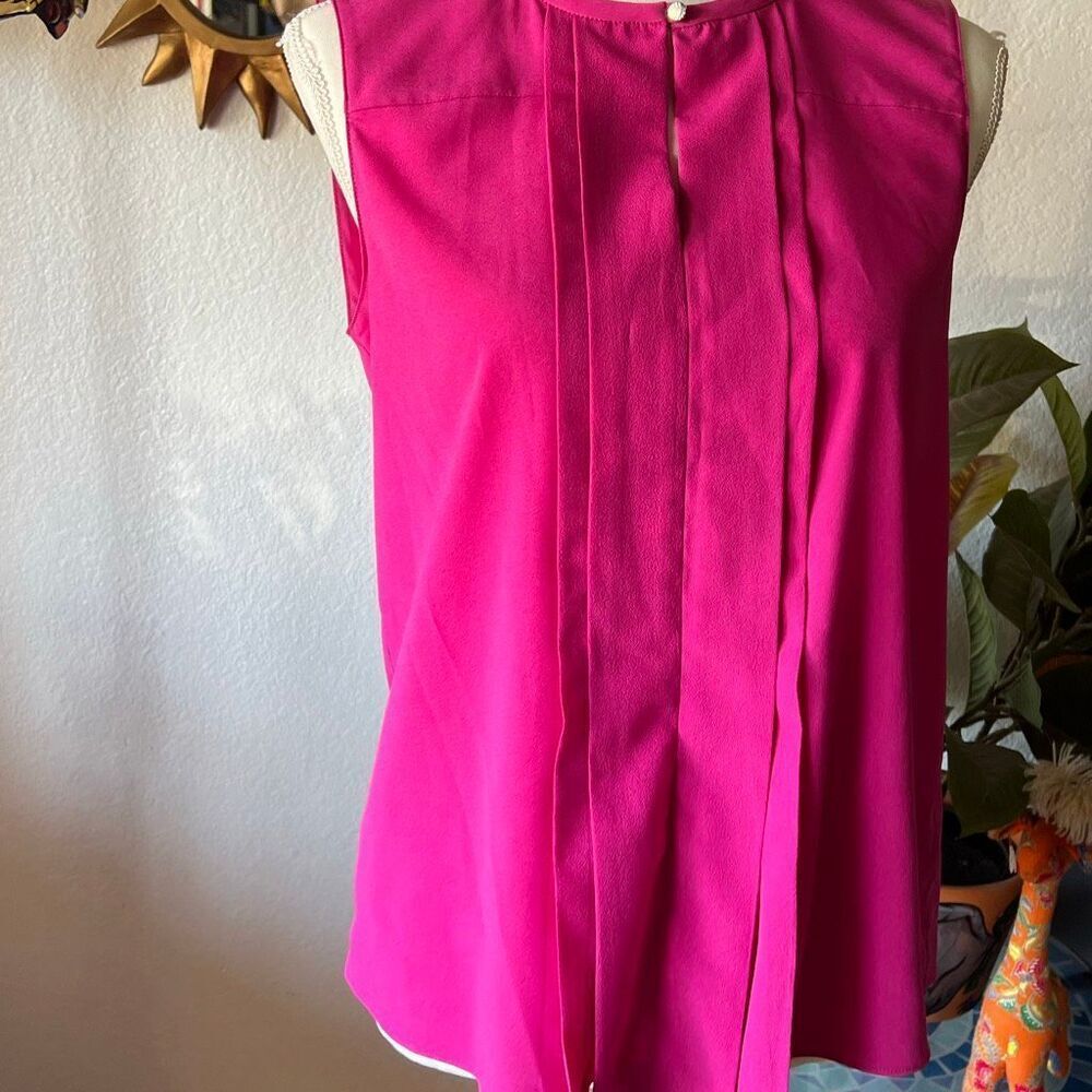 Ellen Tracy Size Small pink Blouse Sleeveless - Picture 3 of 5